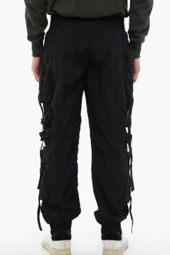 Clearance Pantaloni Cargo BANDED in Nylon con Polsini Uomo Pantaloni