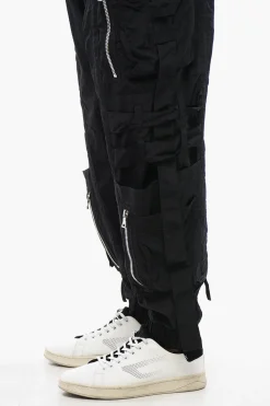 Clearance Pantaloni Cargo BANDED in Nylon con Polsini Uomo Pantaloni
