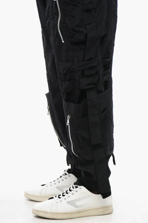 Clearance Pantaloni Cargo BANDED in Nylon con Polsini Uomo Pantaloni