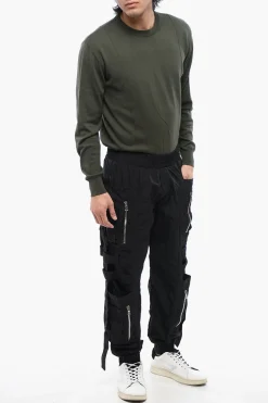 Clearance Pantaloni Cargo BANDED in Nylon con Polsini Uomo Pantaloni