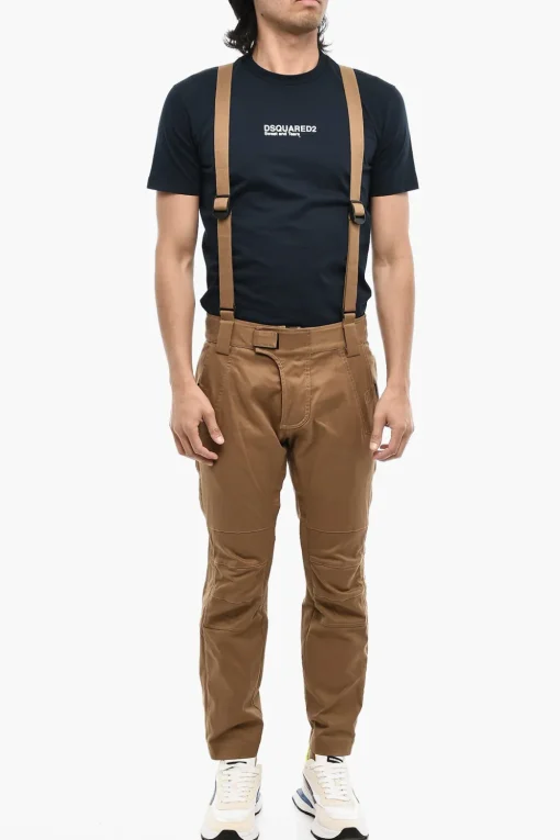 Pantaloni Cargo con Bretelle>Dsquared2 Best
