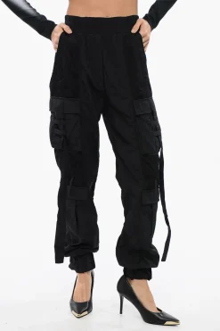 Online Pantaloni Cargo Con Dettagli Mesh Donna Pantaloni
