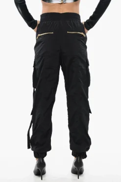 Online Pantaloni Cargo Con Dettagli Mesh Donna Pantaloni