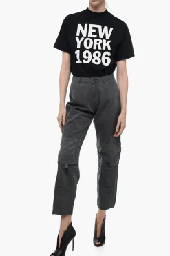 Outlet Pantaloni Cargo con Passanti Donna Pantaloni