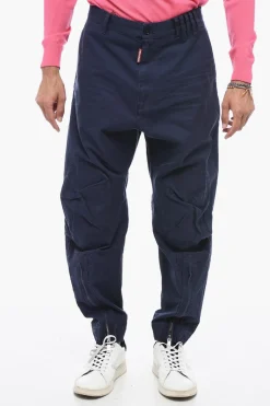 Pantaloni Cargo con Patch e Zip sul Fondo>Dsquared2 Fashion
