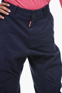 Pantaloni Cargo con Patch e Zip sul Fondo></noscript>Dsquared2 Fashion