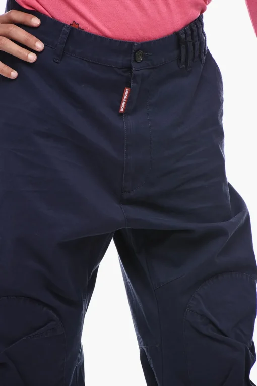 Pantaloni Cargo con Patch e Zip sul Fondo>Dsquared2 Fashion