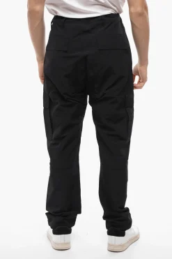 Outlet Pantaloni Cargo CROSS in Nylon con Coulisse alla Caviglia Uomo Pantaloni