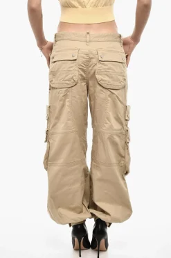 Pantaloni Cargo Distressed Con Bottoni Logati>Dsquared2 Outlet