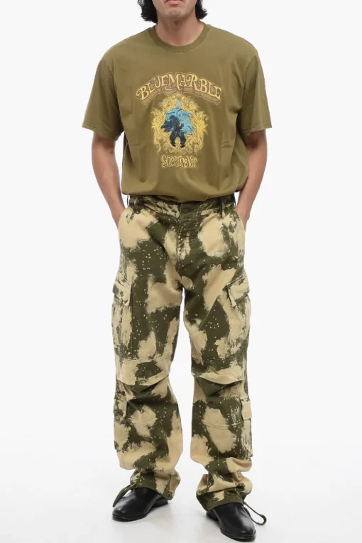Online Pantaloni Cargo Effetto Acid Wash Uomo Pantaloni