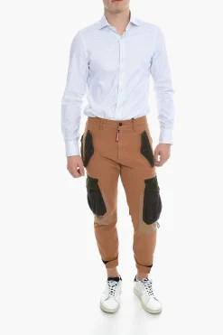 Best Pantaloni Cargo EXPLORER con Dettagli in Velour Uomo Pantaloni