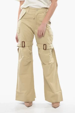 Pantaloni Cargo in Cotone Leggero a Vita Alta>R13 Hot