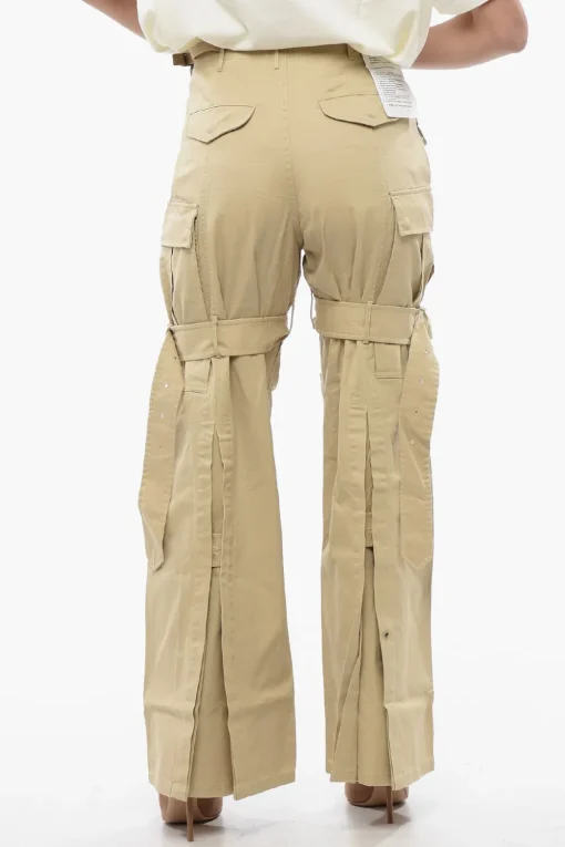 Pantaloni Cargo in Cotone Leggero a Vita Alta>R13 Hot