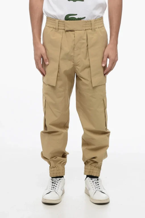 Pantaloni Cargo in Cotone con Polsini>Alexander McQueen Sale