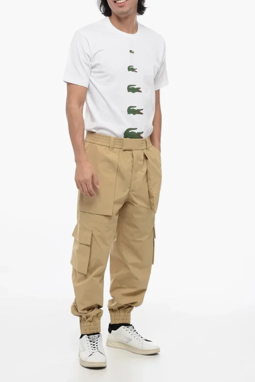 Pantaloni Cargo in Cotone con Polsini>Alexander McQueen Sale