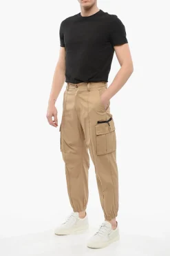 Pantaloni Cargo in Cotone con Polsini></noscript>Versace Clearance
