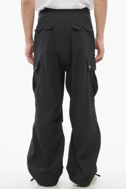 Pantaloni Cargo in Cotone con Bottoni Logati>Rhude New