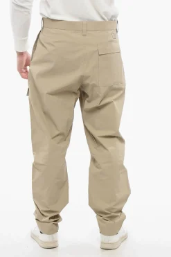 Discount Pantaloni Cargo in Misto Cotone Uomo Pantaloni