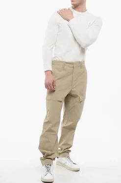 Discount Pantaloni Cargo in Misto Cotone Uomo Pantaloni