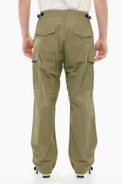 Hot Pantaloni Cargo in Misto Cotone con Fibbie Safety Uomo Pantaloni