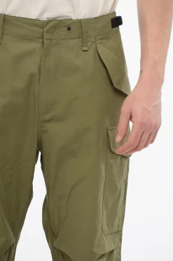 Hot Pantaloni Cargo in Misto Cotone con Fibbie Safety Uomo Pantaloni