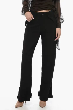 Clearance Pantaloni Cargo Loose con Dettaglio in Velcro Donna Pantaloni