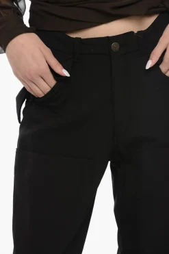 Clearance Pantaloni Cargo Loose con Dettaglio in Velcro Donna Pantaloni
