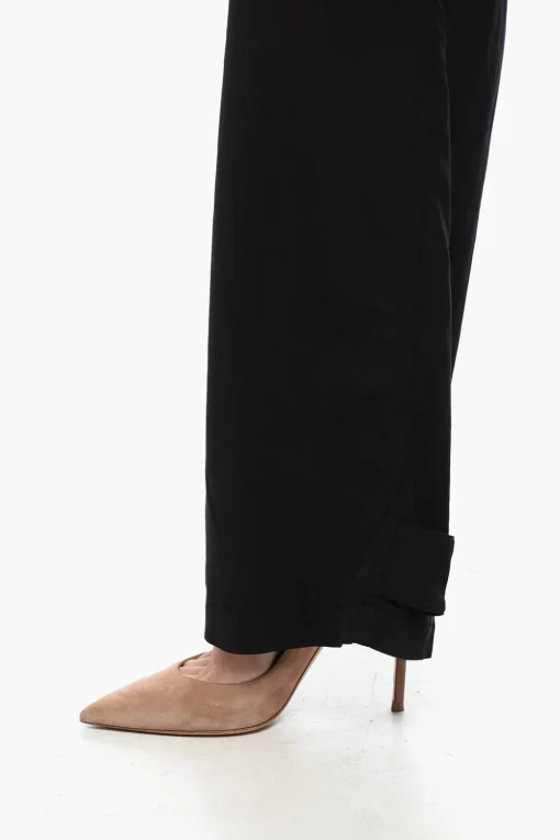 Clearance Pantaloni Cargo Loose con Dettaglio in Velcro Donna Pantaloni