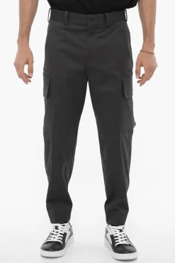Discount Pantaloni Cargo Loose Fit con Passanti Uomo Pantaloni