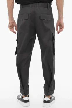Discount Pantaloni Cargo Loose Fit con Passanti Uomo Pantaloni