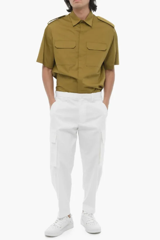Fashion Pantaloni Cargo Loose Fit con Passanti Uomo Pantaloni