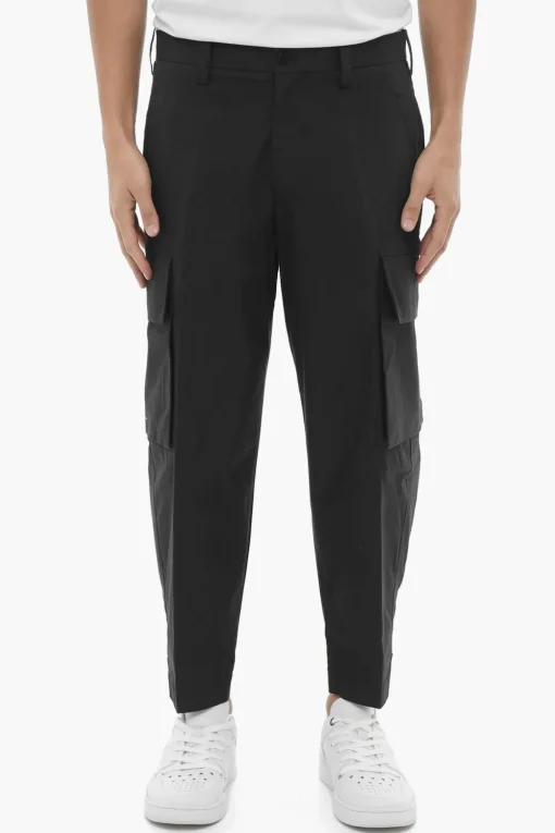 Sale Pantaloni Cargo Loose Fit con Passanti Uomo Pantaloni
