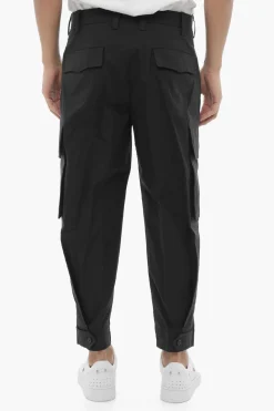 Sale Pantaloni Cargo Loose Fit con Passanti Uomo Pantaloni
