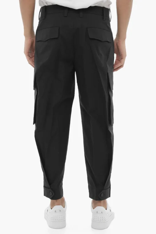 Sale Pantaloni Cargo Loose Fit con Passanti Uomo Pantaloni