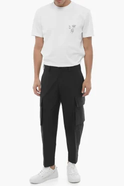 Sale Pantaloni Cargo Loose Fit con Passanti Uomo Pantaloni
