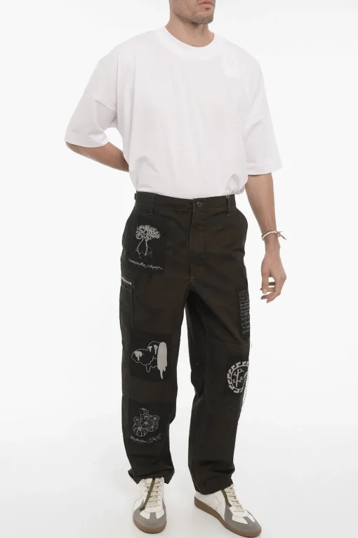 Discount Pantaloni Cargo Motivo Camouflage Stampati Uomo Pantaloni