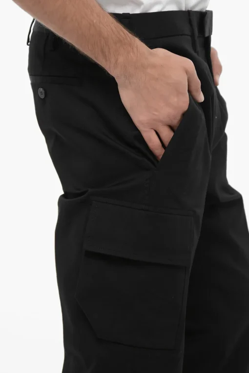 New Pantaloni Cargo NATE Skinny Fit in Cotone Stretch Uomo Pantaloni