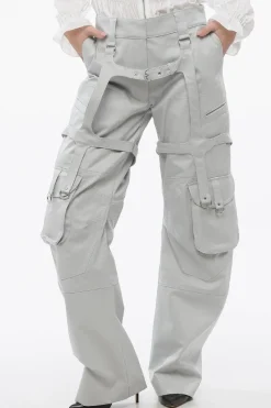 Online Pantaloni Cargo PKT in Cotone con Dettagli Harness Donna Pantaloni