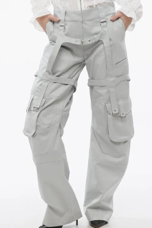 Online Pantaloni Cargo PKT in Cotone con Dettagli Harness Donna Pantaloni