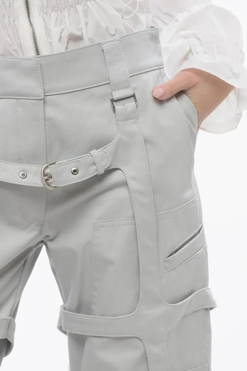 Online Pantaloni Cargo PKT in Cotone con Dettagli Harness Donna Pantaloni