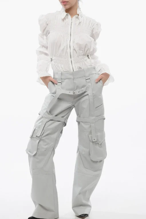 Online Pantaloni Cargo PKT in Cotone con Dettagli Harness Donna Pantaloni