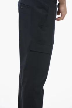 Outlet Pantaloni Cargo REM in Misto Lana Vergine a Vita Bassa Uomo Pantaloni