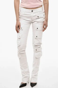 Fashion Pantaloni Cargo Skinny A Vita Bassa Donna Pantaloni