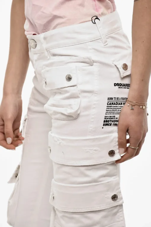 Fashion Pantaloni Cargo Skinny A Vita Bassa Donna Pantaloni