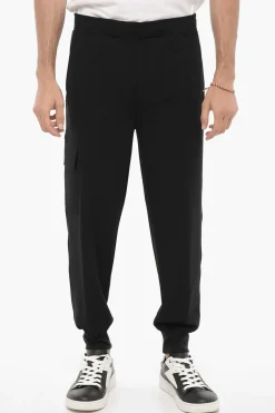 Clearance Pantaloni Cargo Skinny Fit con Elastico in Vita Uomo Pantaloni