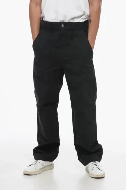 Pantaloni Carrot Fit in Cotone con Passanti>Isabel Marant Online
