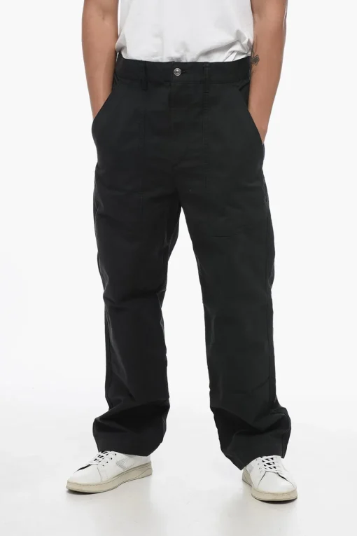 Pantaloni Carrot Fit in Cotone con Passanti>Isabel Marant Online
