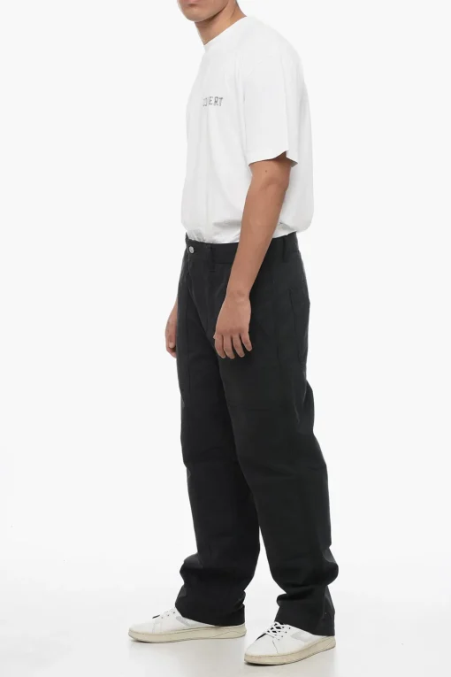 Pantaloni Carrot Fit in Cotone con Passanti>Isabel Marant Online