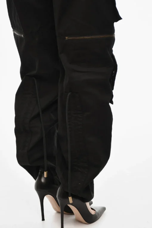 Pantaloni Casual In Cotone con Dettagli Zip>Dsquared2 Outlet
