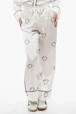 Fashion Pantaloni Casual SOFI in Satin Con Elastico in Vita Donna Pantaloni
